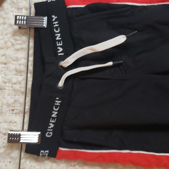 Givenchy kids black jogger pants with red stripe 4 toddler slim fit - Picture 4 of 10